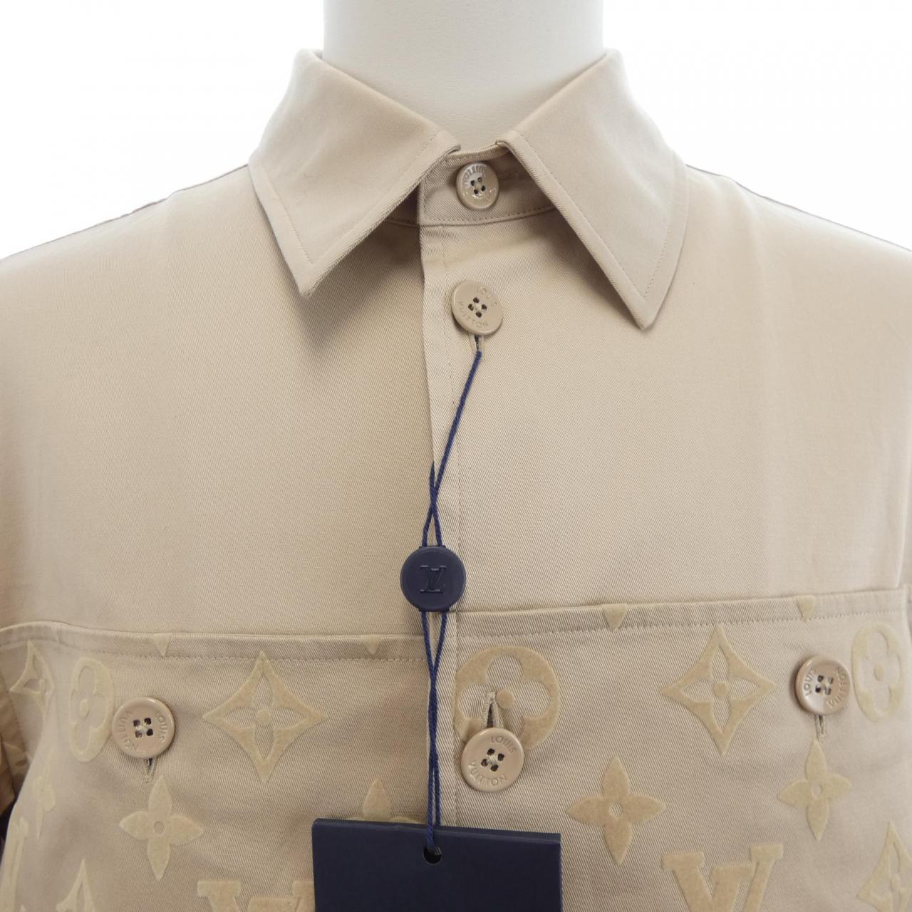 ルイヴィトン LOUIS VUITTON フロックカジュアルコットンオーバーシャツ HQB45WFUG ジャケット