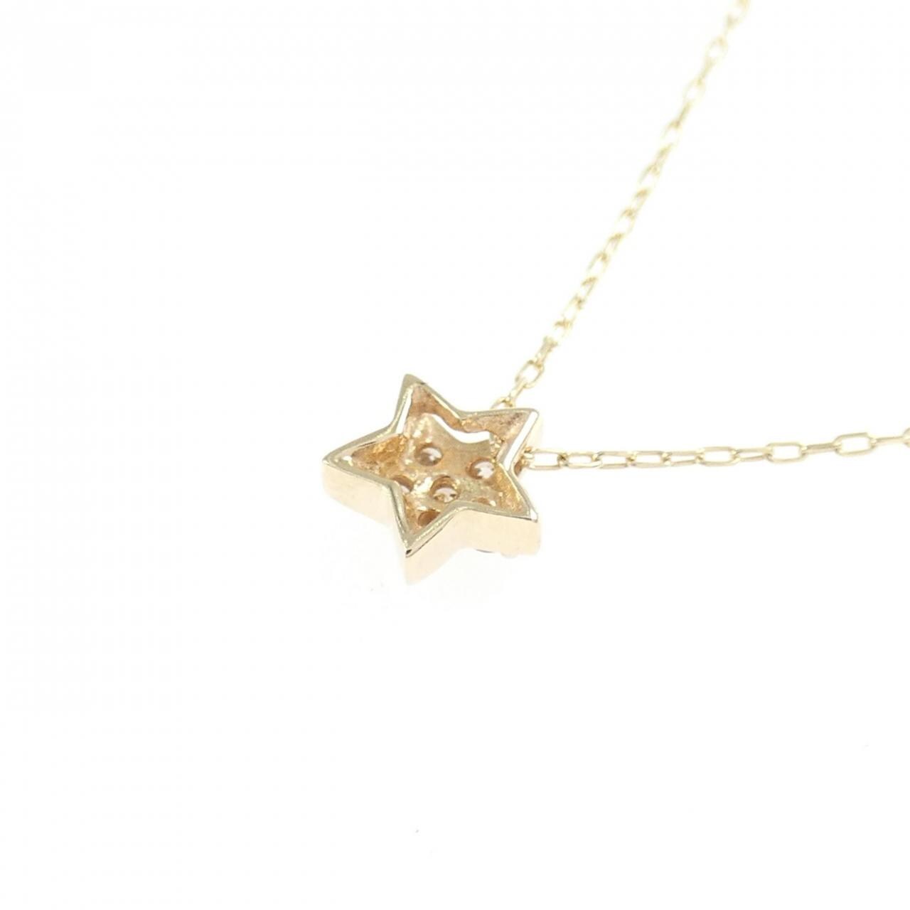K10YG スター ダイヤモンド ネックレス 0.03CT