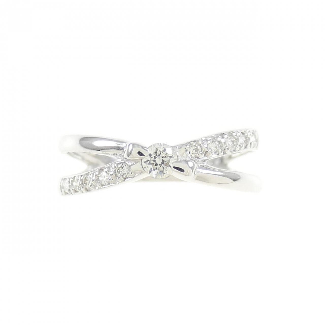 K18WG ダイヤモンド リング 0.12CT