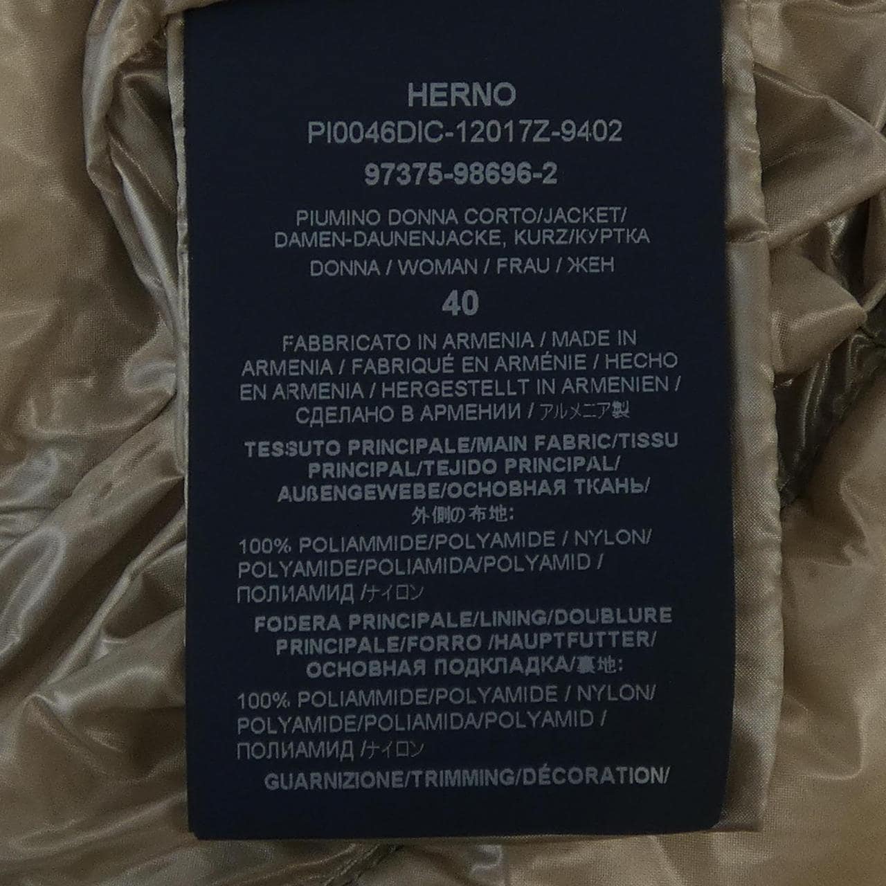 ヘルノ Herno PI0046DIC 12017Z 9402 ダウンジャケット