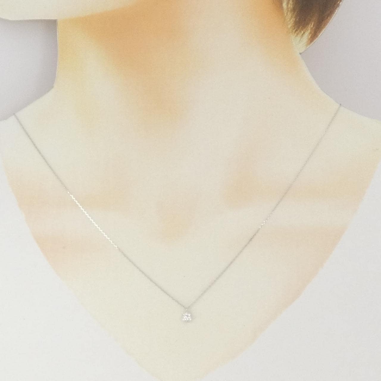 K10WG ダイヤモンド ネックレス 0.09CT