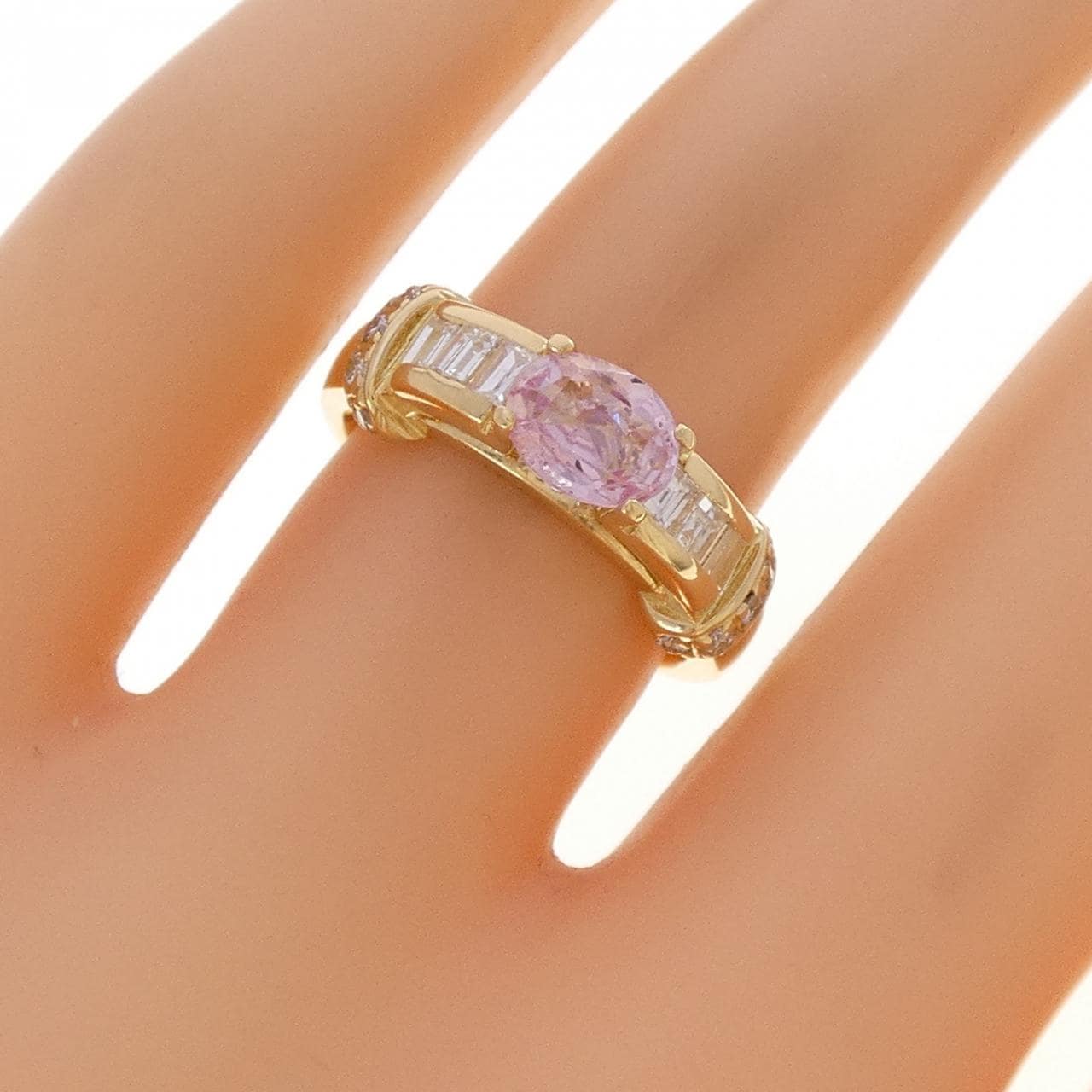 K18YG サファイヤ リング 0.788CT