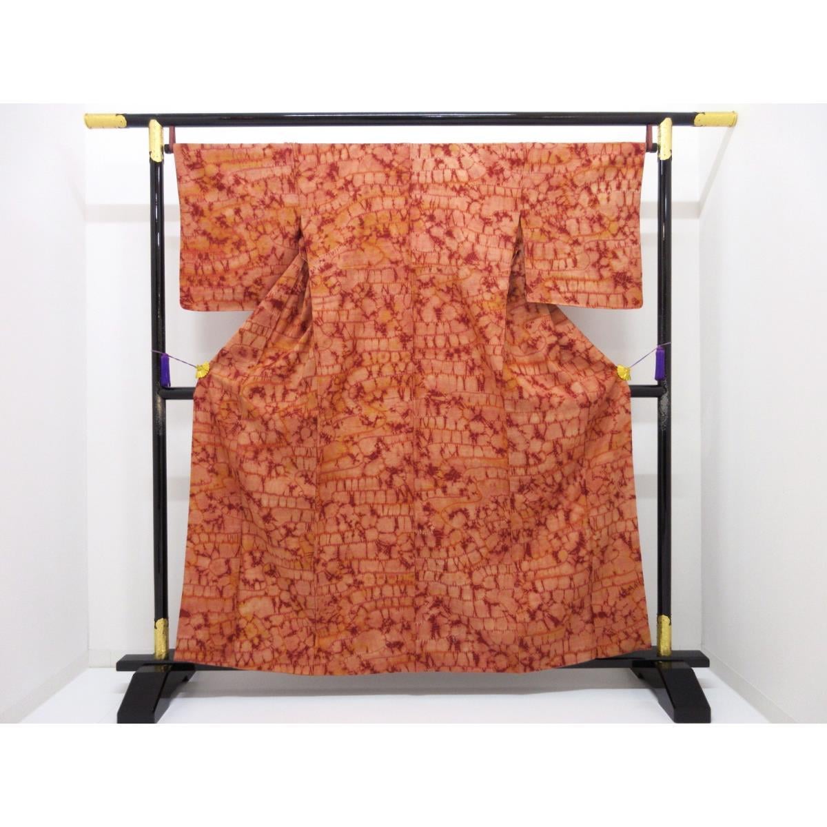 紬　絞り加工　身丈Ｓ寸