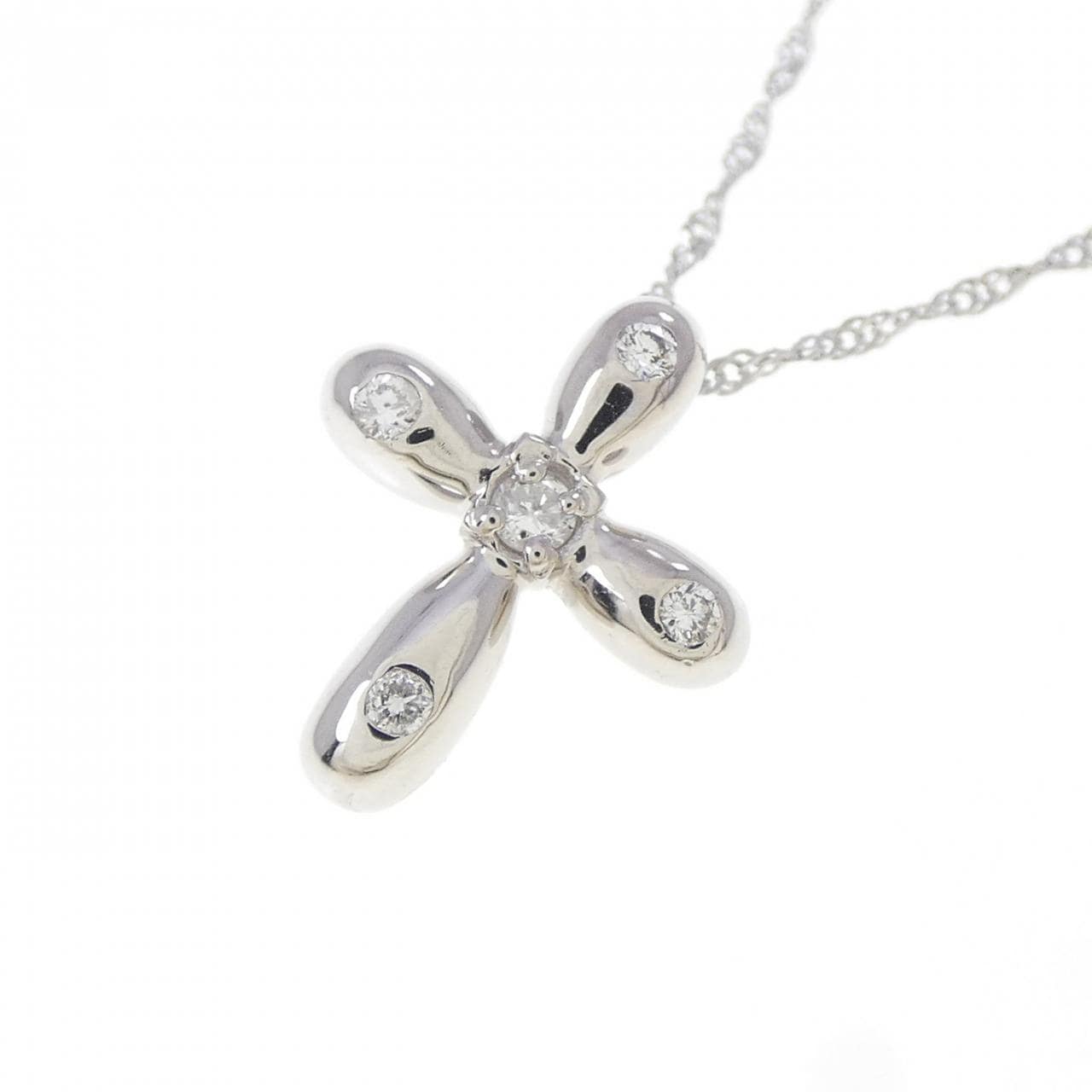 PT900/PT850 ダイヤモンド ネックレス 0.08CT