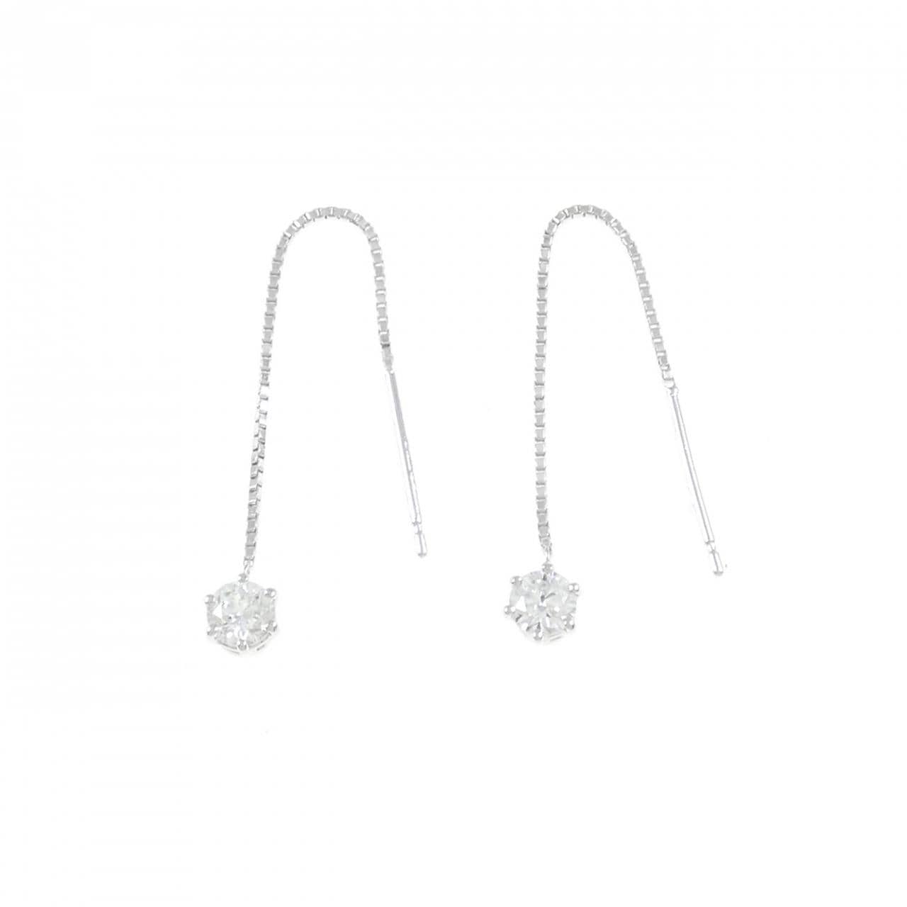 K18WG ダイヤモンド ピアス 0.36CT