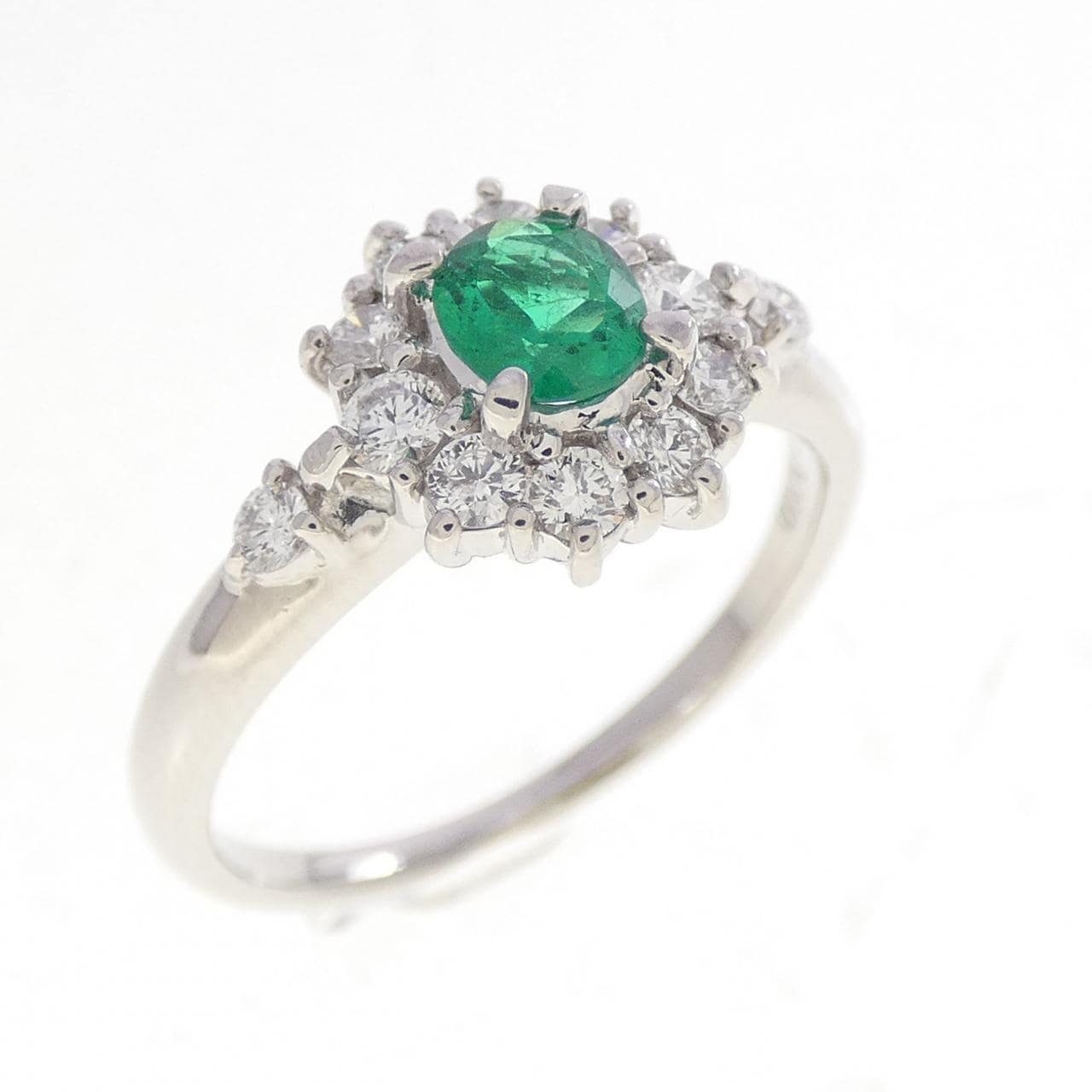 PT900 エメラルド リング 0.24CT