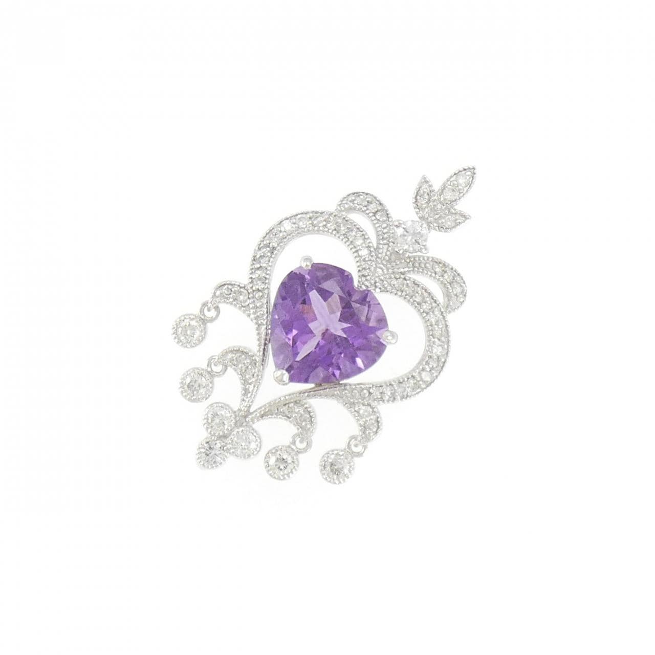 K18WG Amethyst Pendant 2.94CT