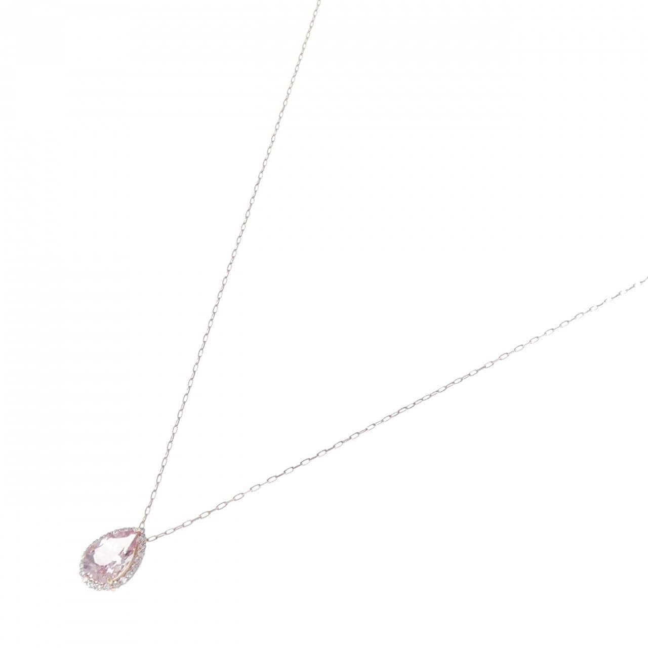 K18PG モルガナイト ネックレス 1.10CT