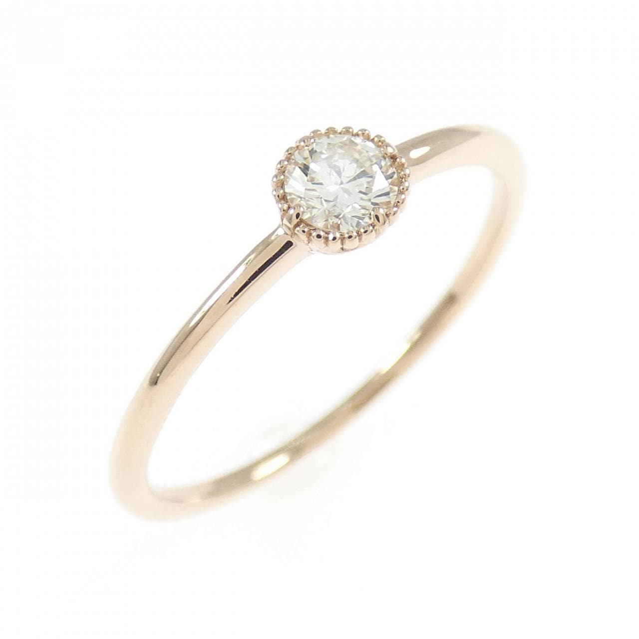 K18PG ダイヤモンド リング 0.10CT