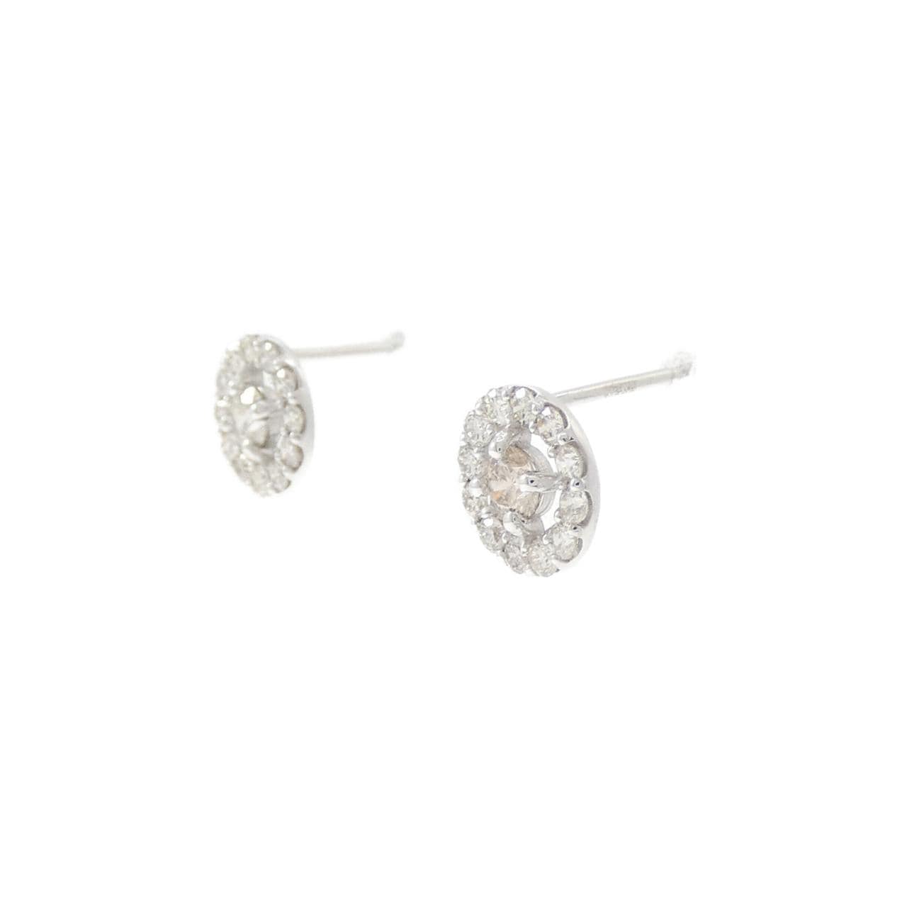 K18WG ダイヤモンド ピアス 0.42CT