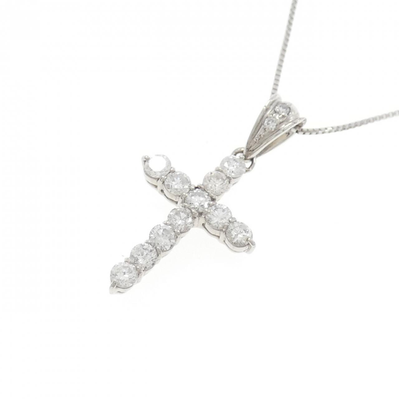 PT900/PT850 クロス ダイヤモンド ネックレス 0.50CT