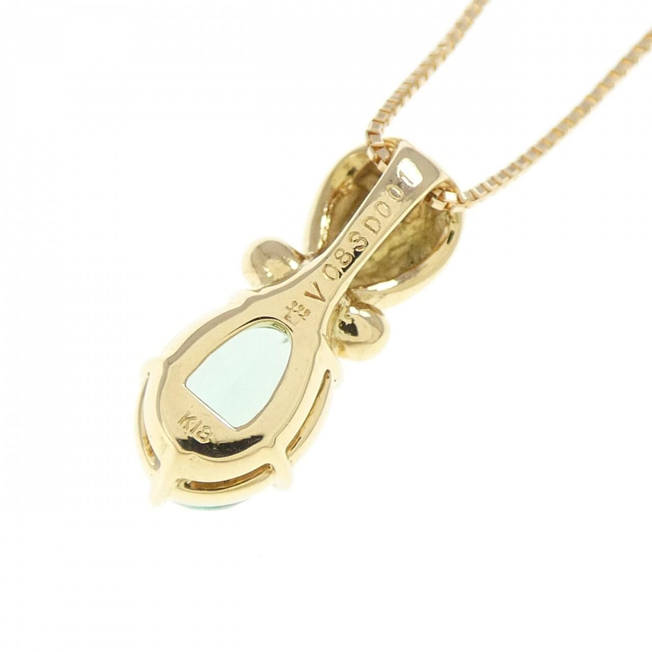 クレサンベール 合成クリソベリル ネックレス 0.83CT