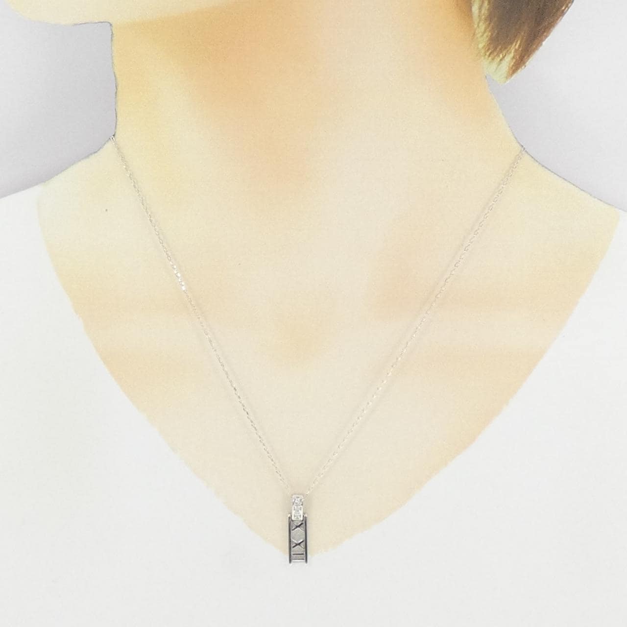 K18WG ダイヤモンド ネックレス 0.06CT