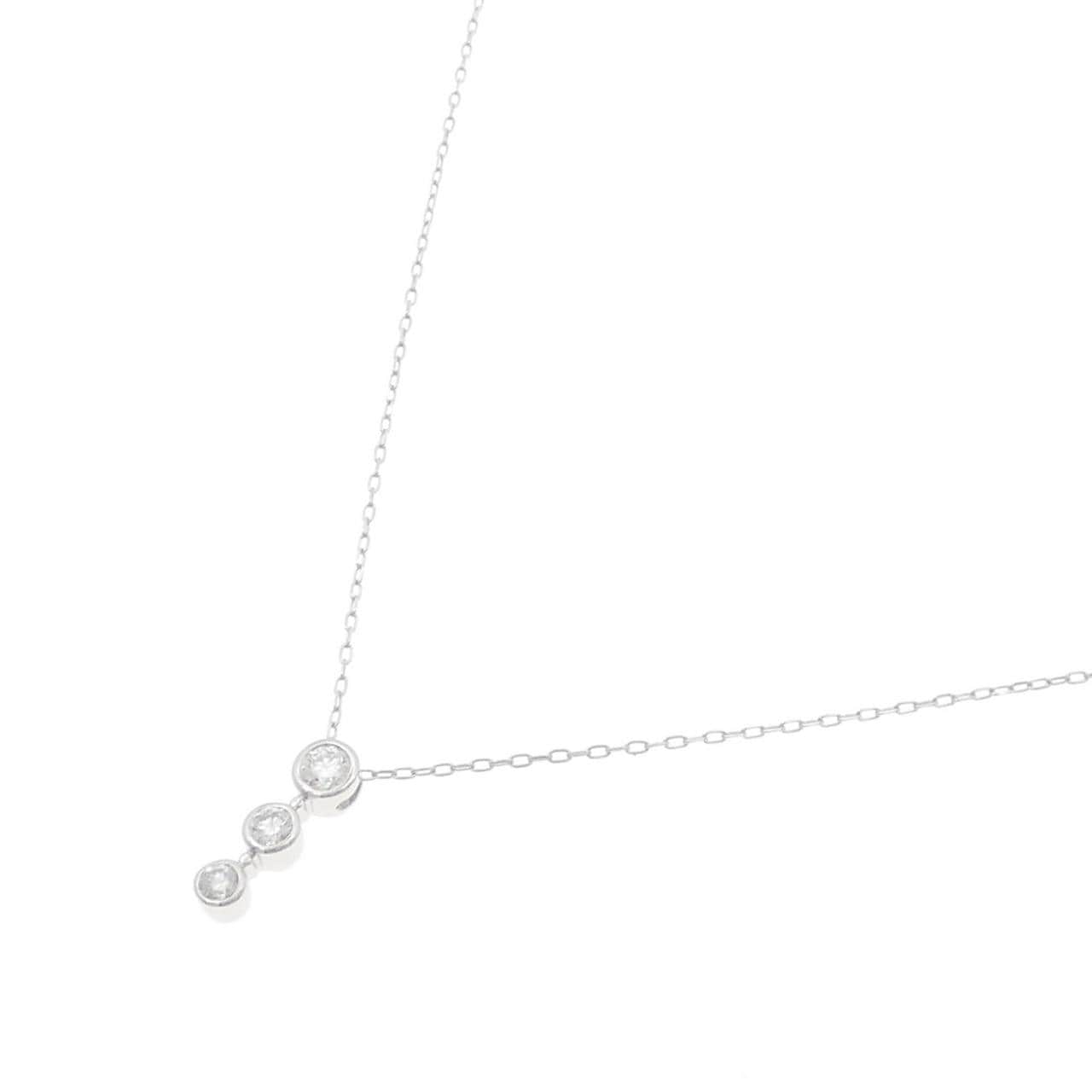 K18WG ダイヤモンド ネックレス 0.30CT