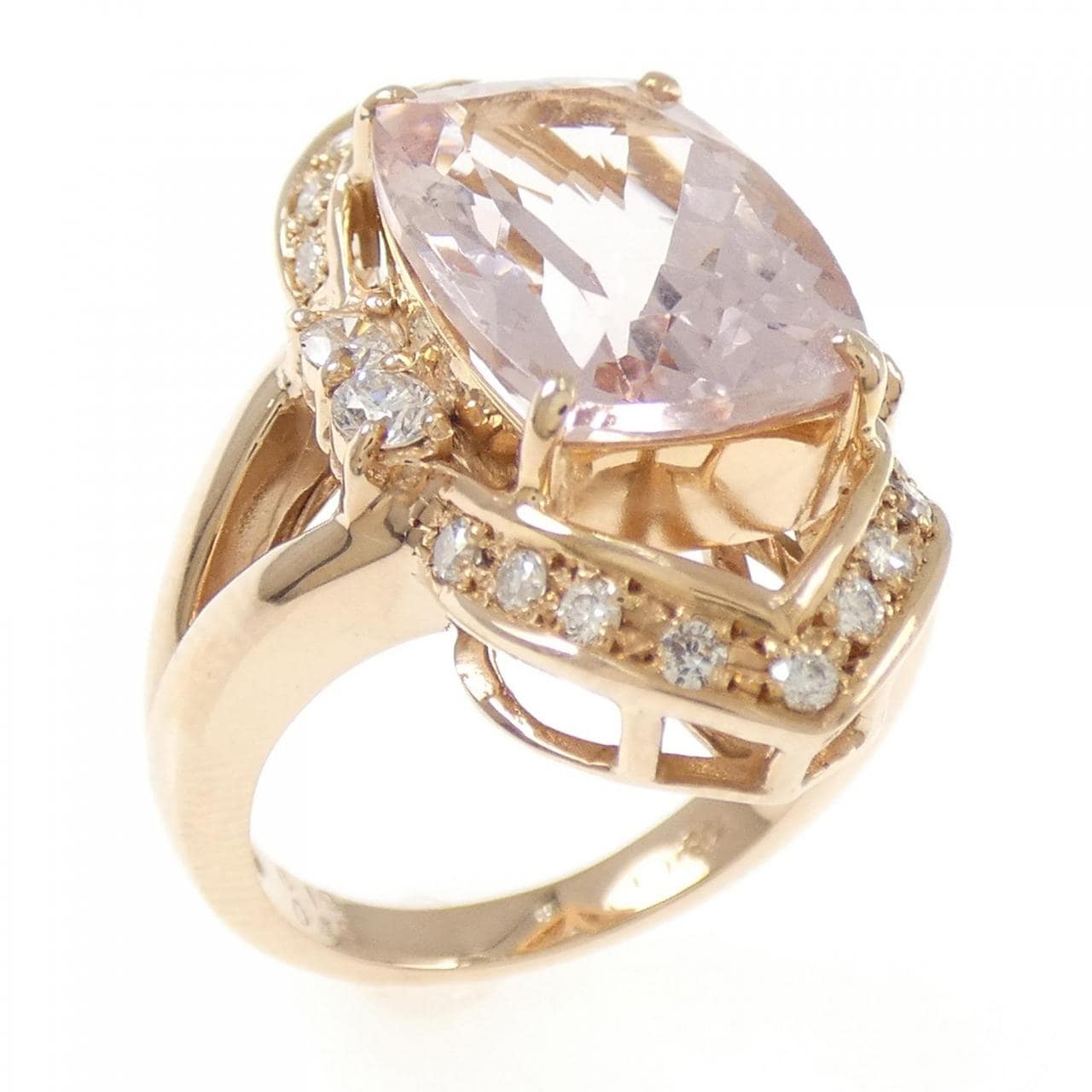 K18PG モルガナイト リング 6.19CT