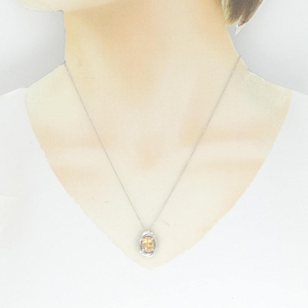K18WG imperial Topaz necklace 2.06CT