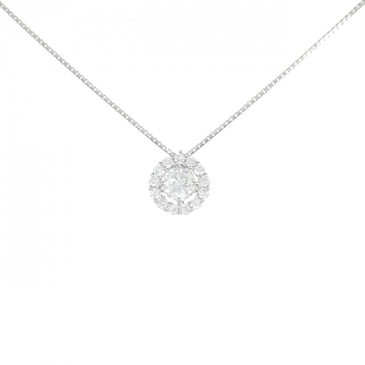 [BRAND NEW] PT Diamond Necklace 0.331CT F SI2 Good