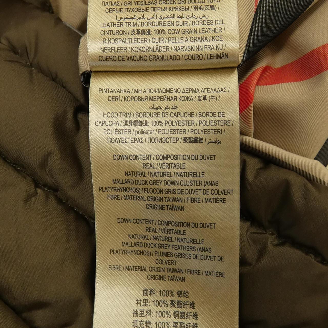 バーバリー BURBERRY 80044411 ダウンコート