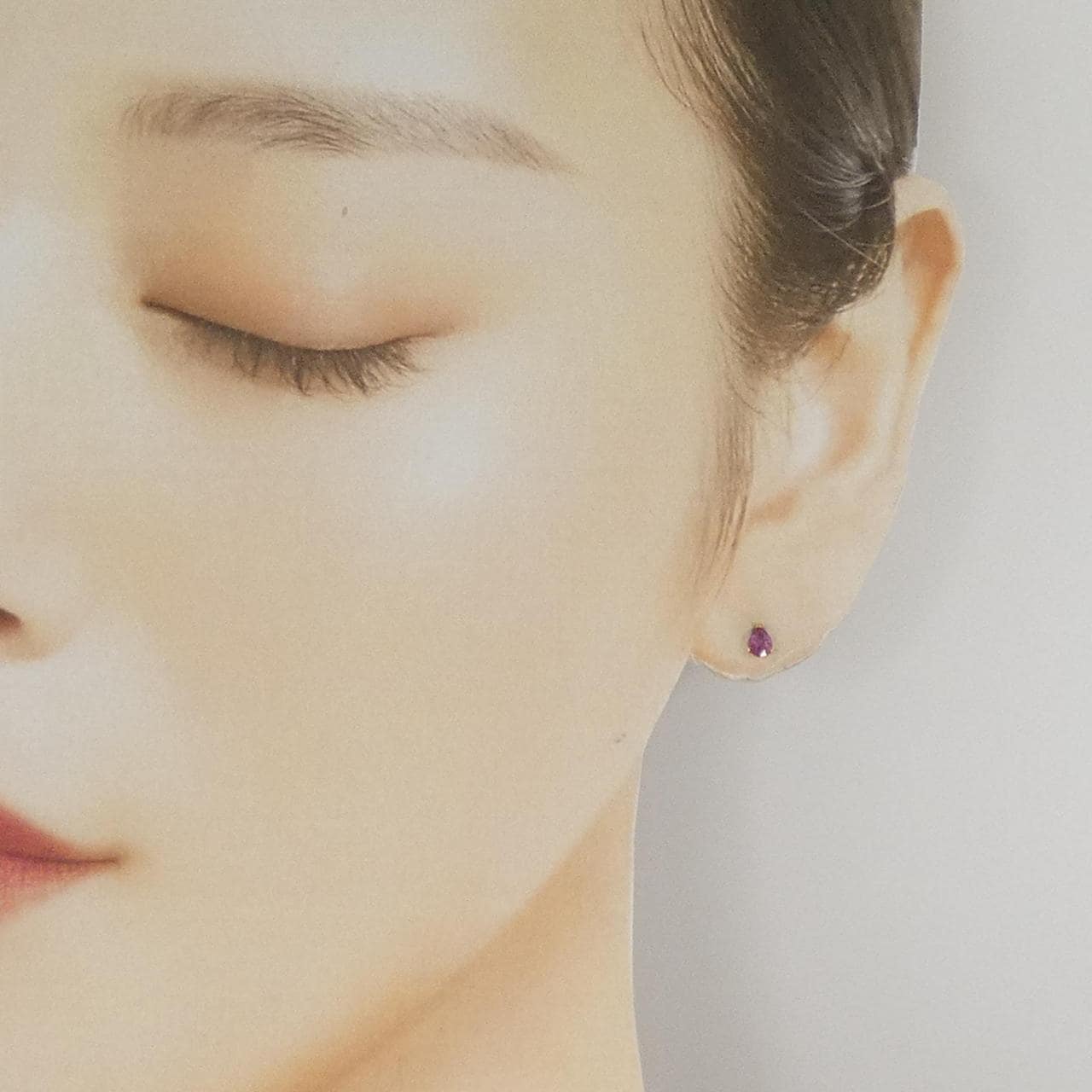 【新品】K18YG ルビー ピアス 0.26CT