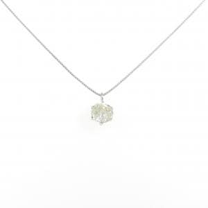 PT900/PT850 ソリティア ダイヤモンド ネックレス 0.87CT