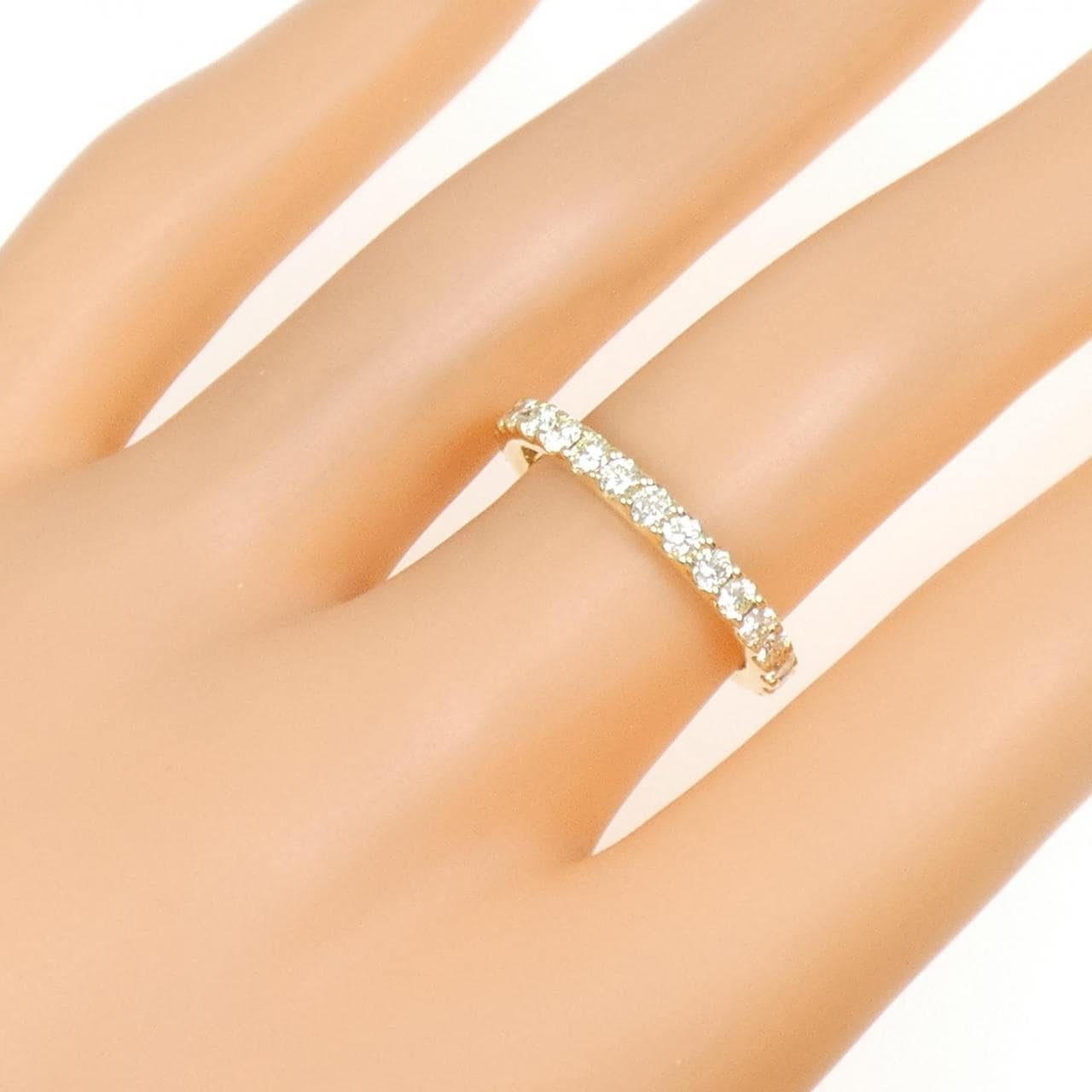K18YG フルエタニティ ダイヤモンド リング 1.10CT