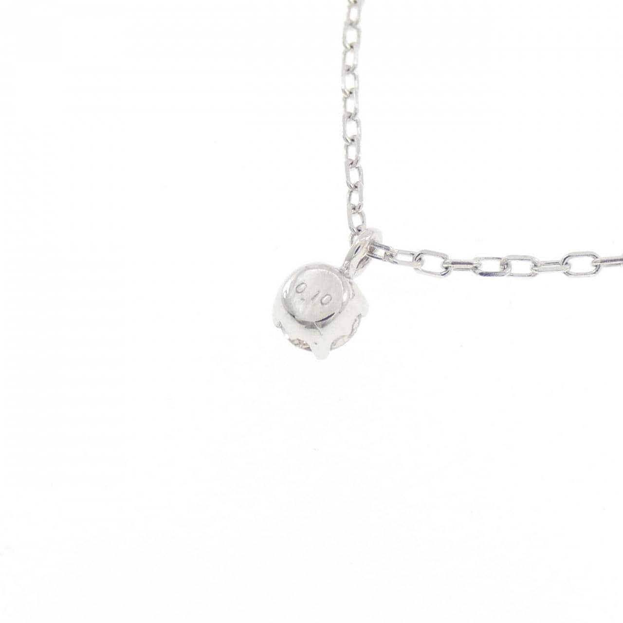 K18WG ダイヤモンド ネックレス 0.10CT