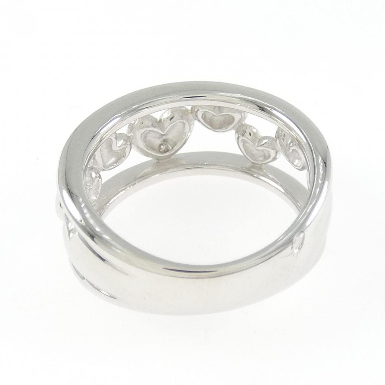 K18WG ハート ダイヤモンド リング 0.04CT
