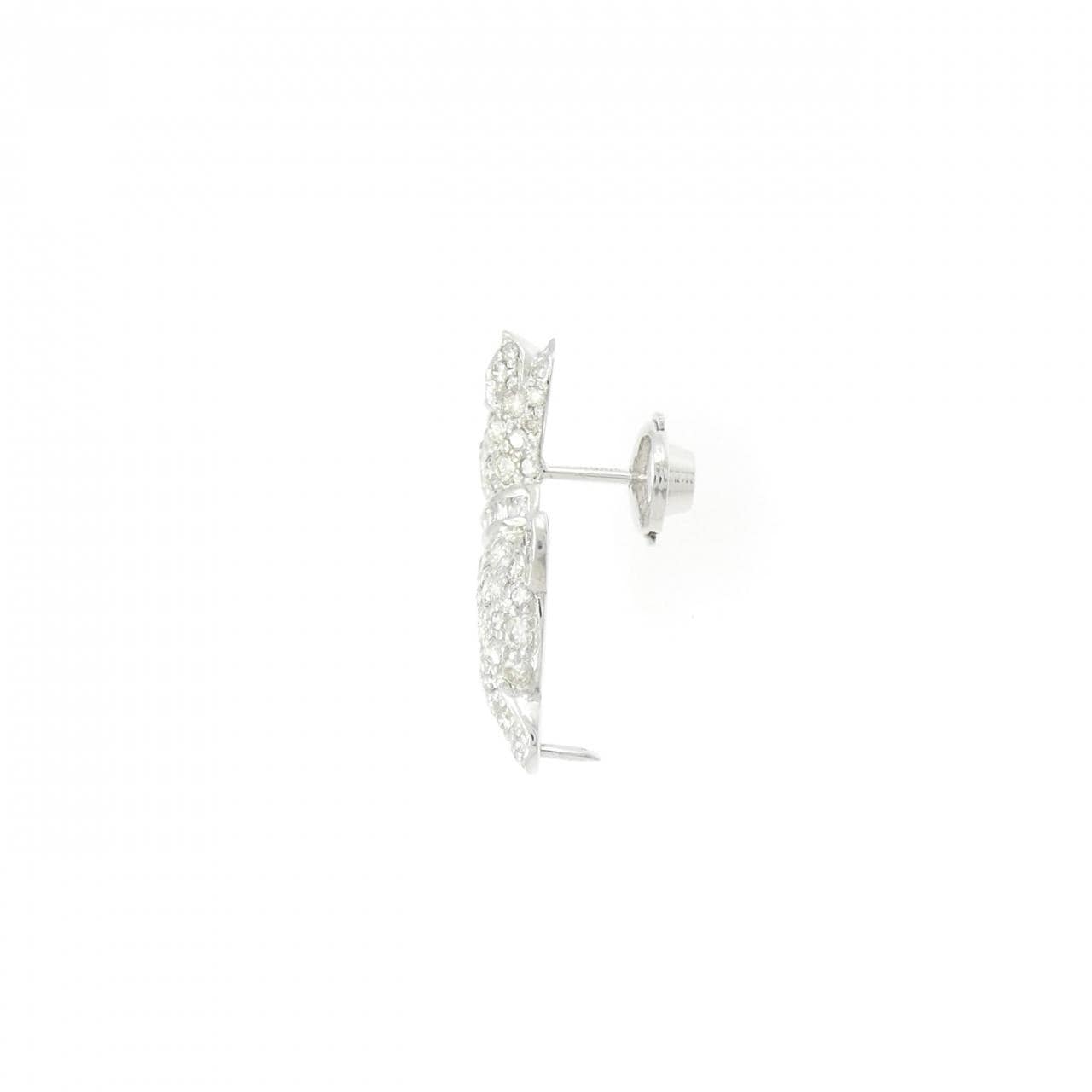 K18WG/K14WG ドッグ パヴェ ダイヤモンド ブローチ 1.00CT