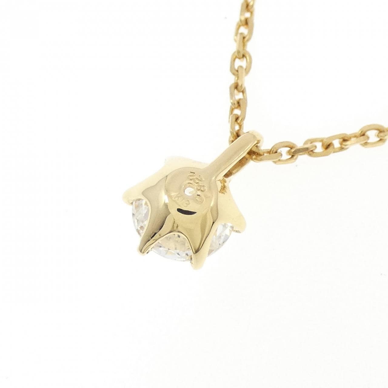 K18YG ダイヤモンド ネックレス 0.822CT D SI1 3EXT H&C