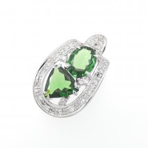 K18WG Green Garnet Pendant 2.17CT