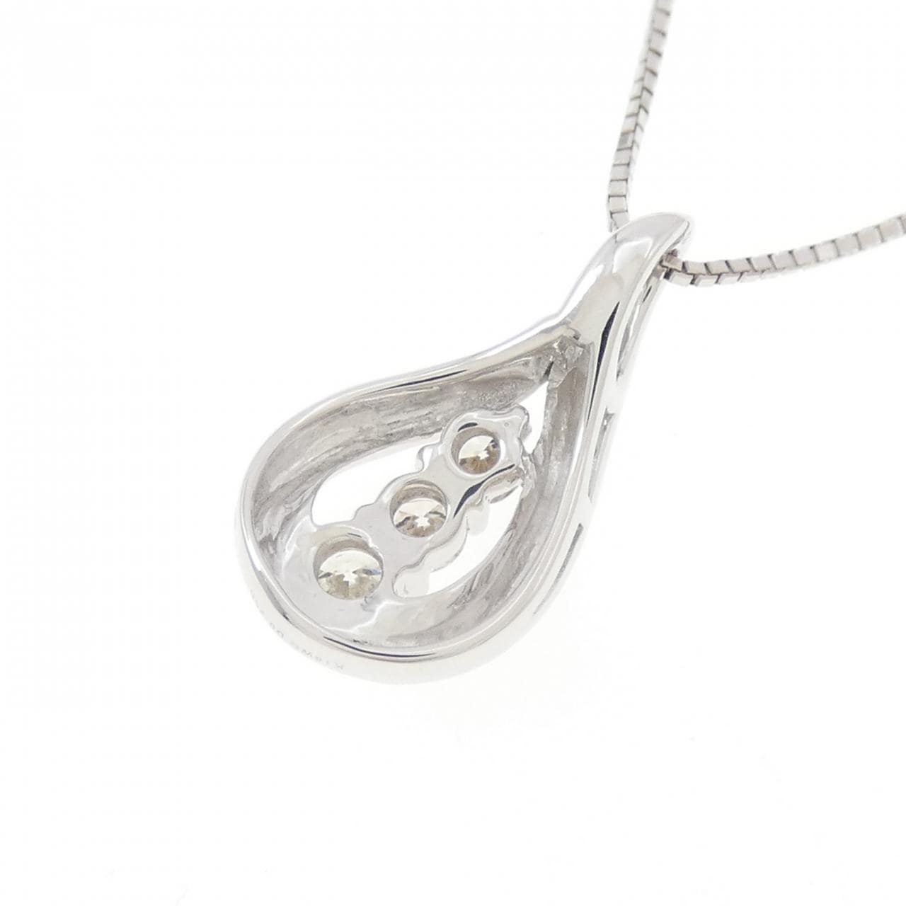 K18WG ダイヤモンド ネックレス 0.250CT