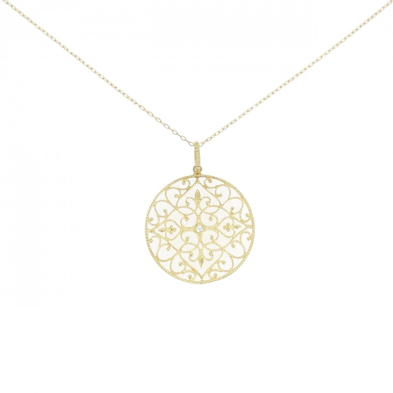 K18YG ダイヤモンド ネックレス 0.013CT