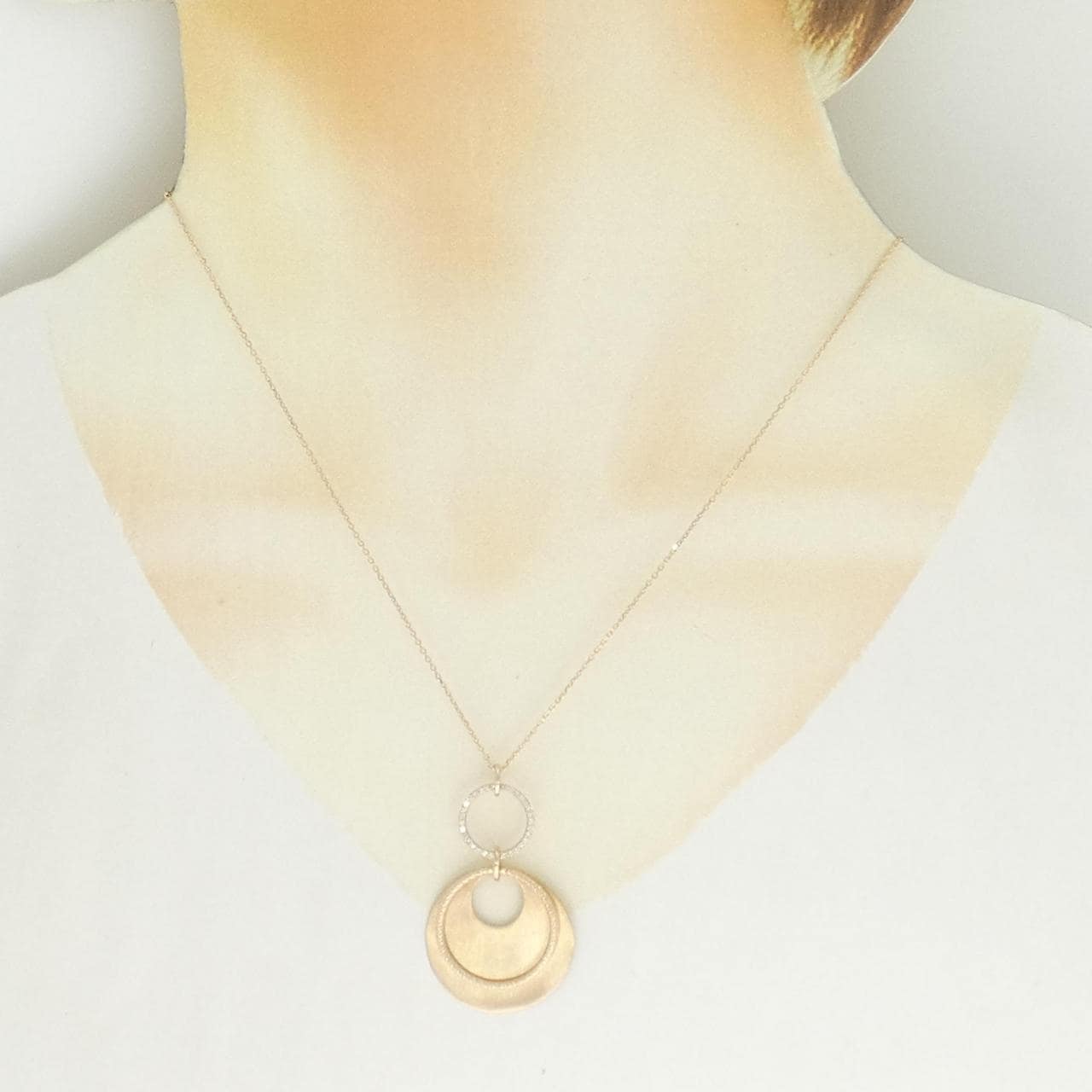 K18PG ダイヤモンド ネックレス 0.16CT