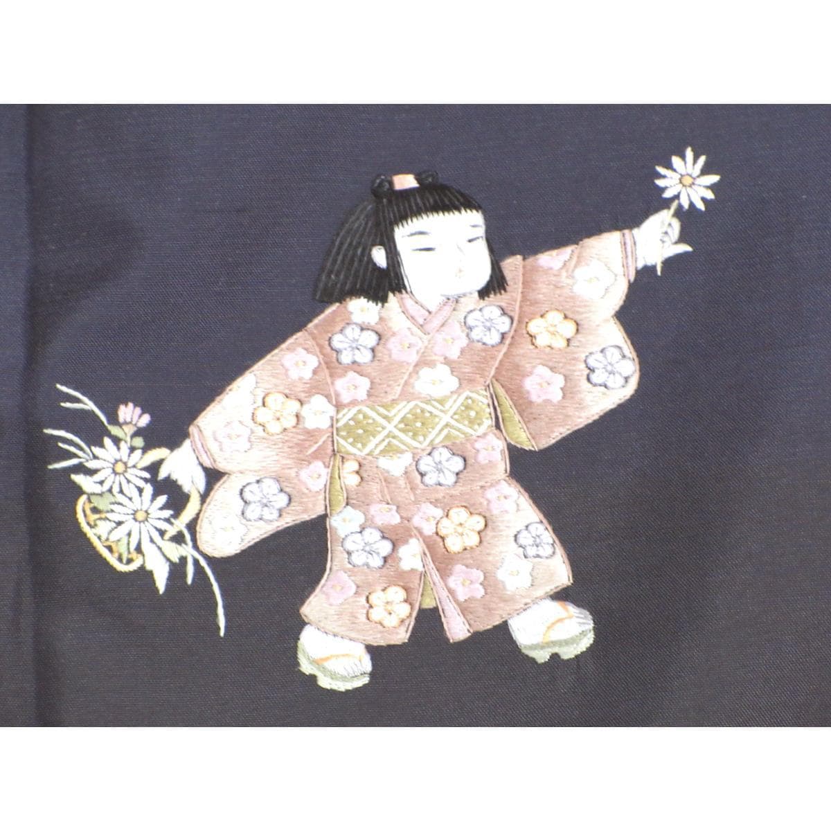 [未使用品] 参观和服，紬紬織，刺绣