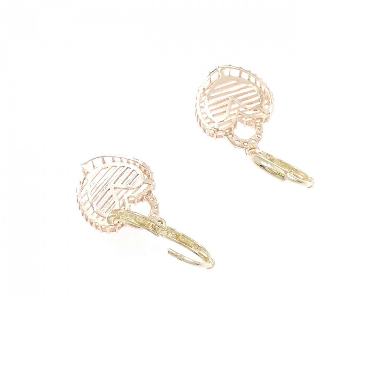 14KPG/14KYG ハート キュービック ピアス