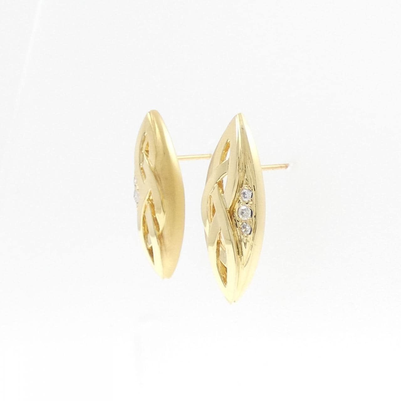 K18YG ダイヤモンド ピアス 0.06CT