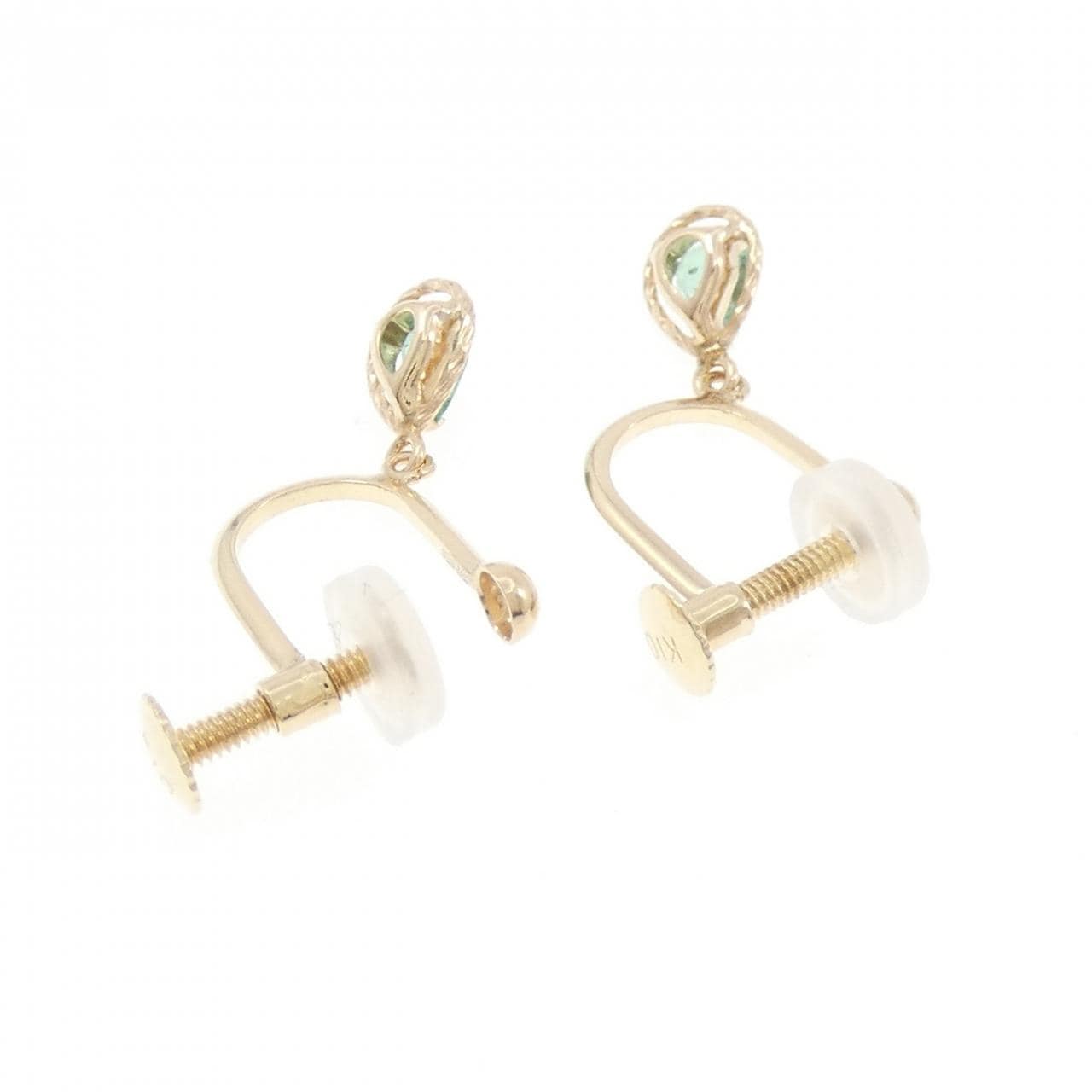 K10YG エメラルド イヤリング