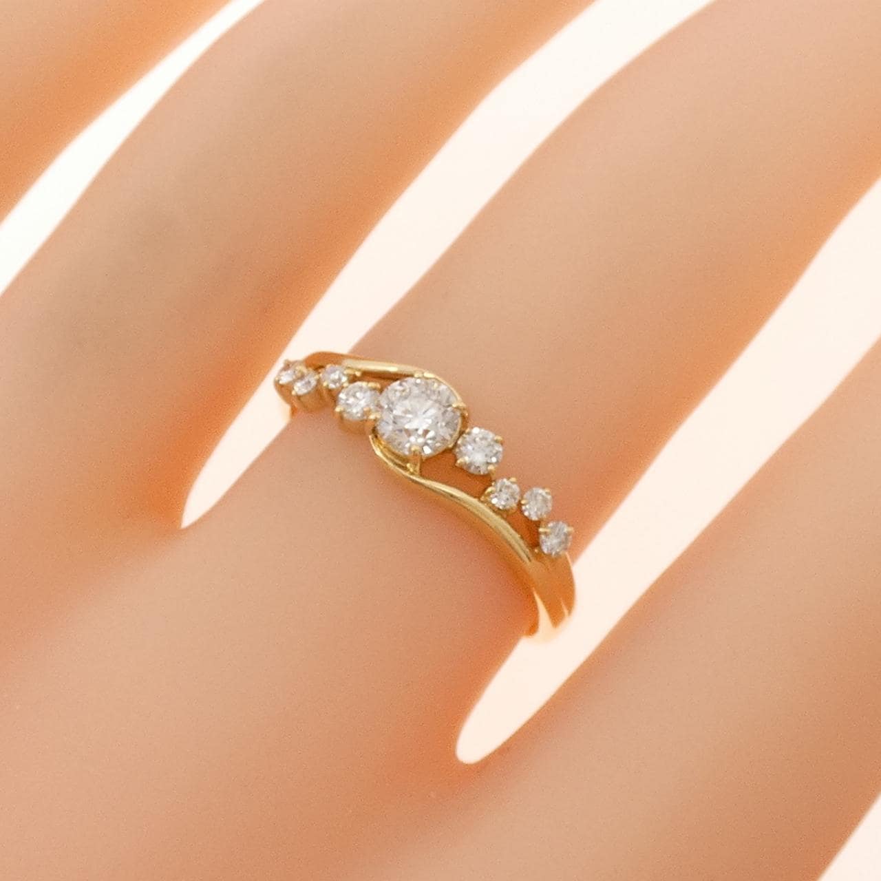 K18YG ダイヤモンド リング 0.300CT