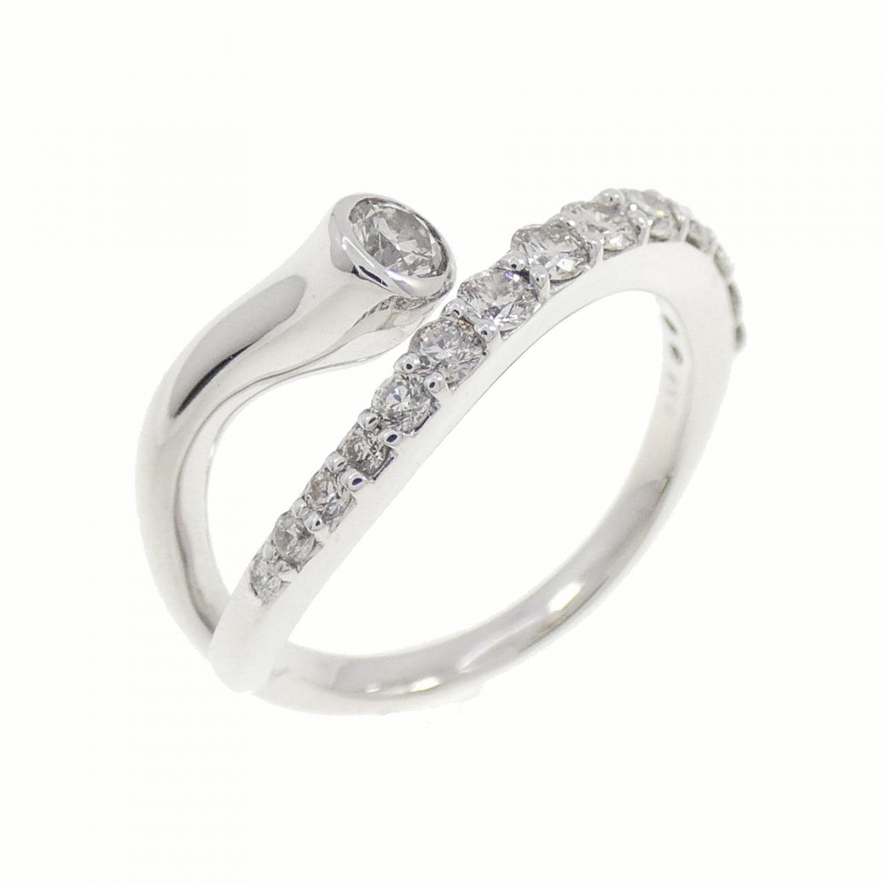 K18WG ダイヤモンド リング 0.38CT