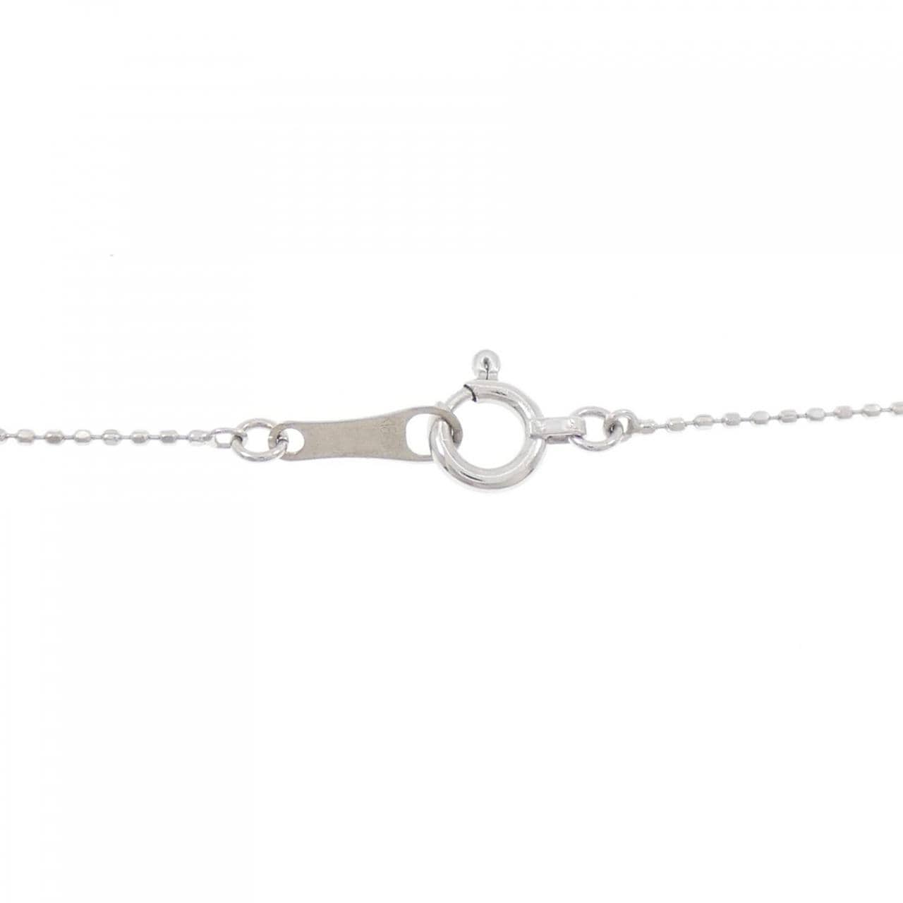 K18WG フラワー ダイヤモンド ネックレス 1.00CT