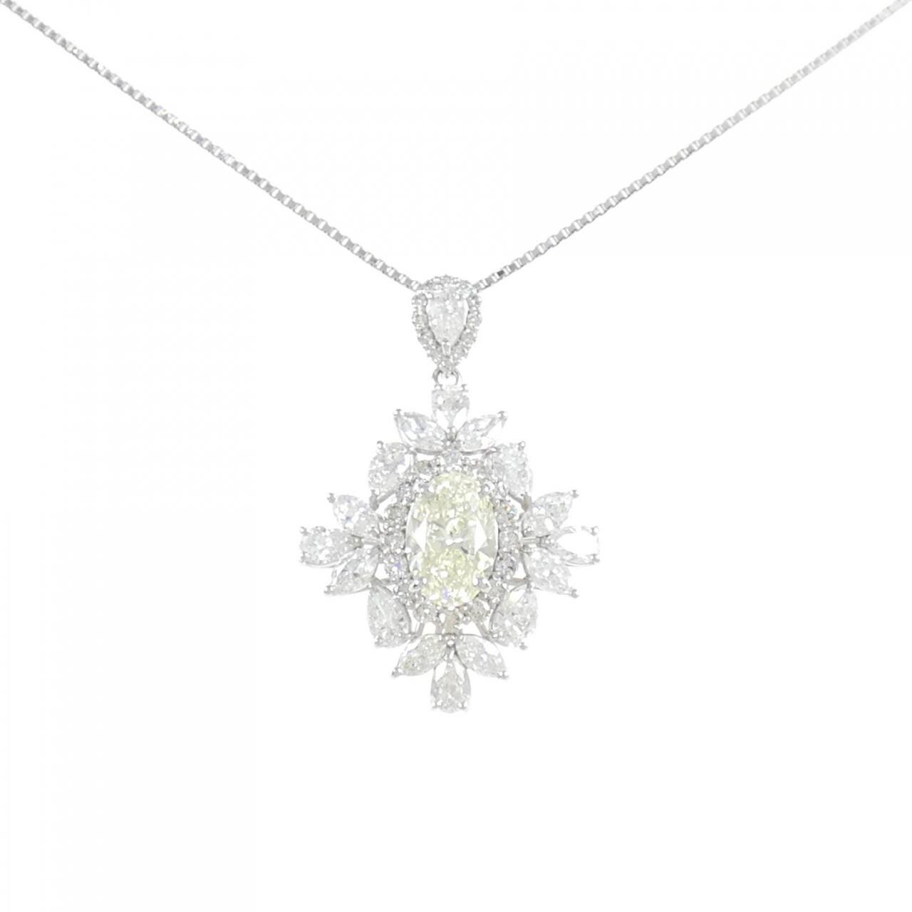 [BRAND NEW] PT Diamond Necklace 1.013CT M SI2 Oval Cut