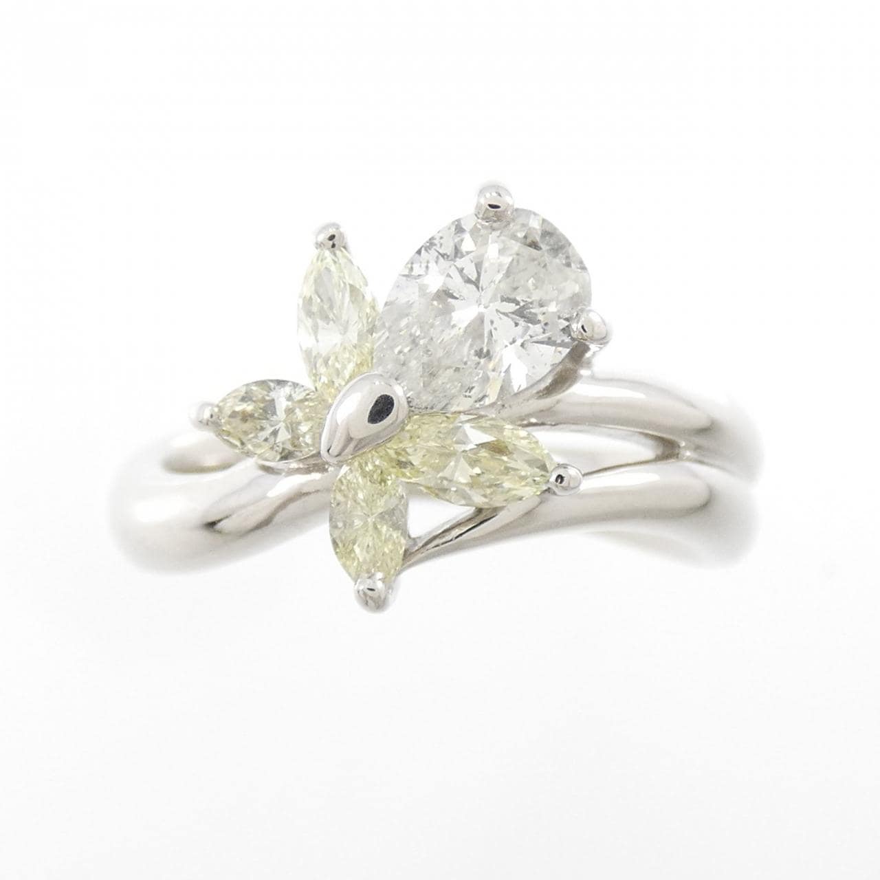 PT900 フラワー ダイヤモンド リング 0.58CT