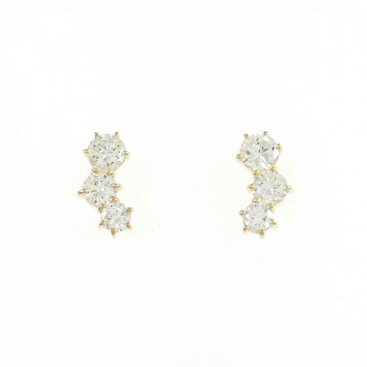 [再加工款] K18YG鑽石耳環 0.70CT
