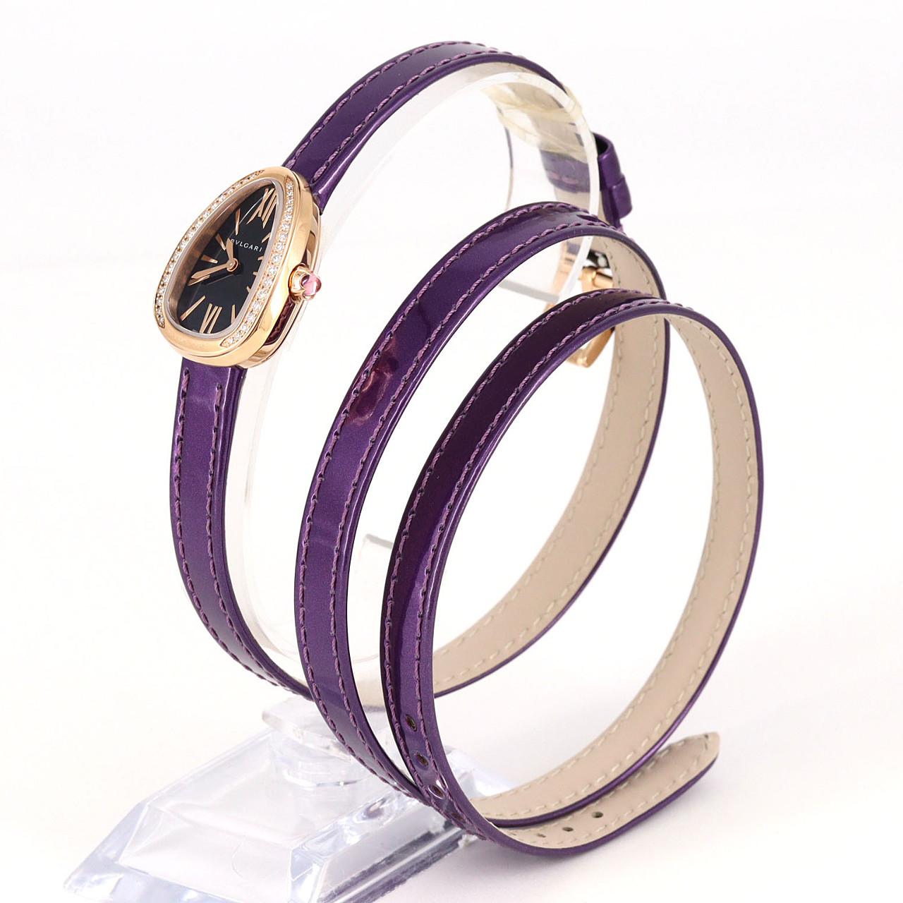 【新品】ブルガリ セルペンティ･クアドラプルスパイラル PG/D 102969/SPP27BGLD/4T PG･RG クォーツ