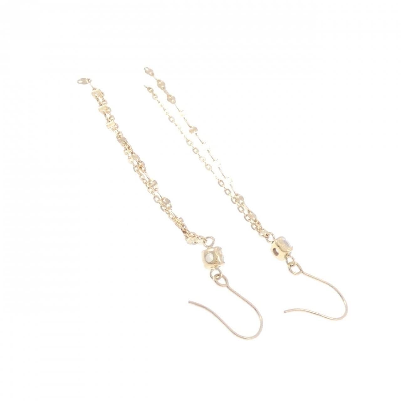 K10YG キュービック ピアス