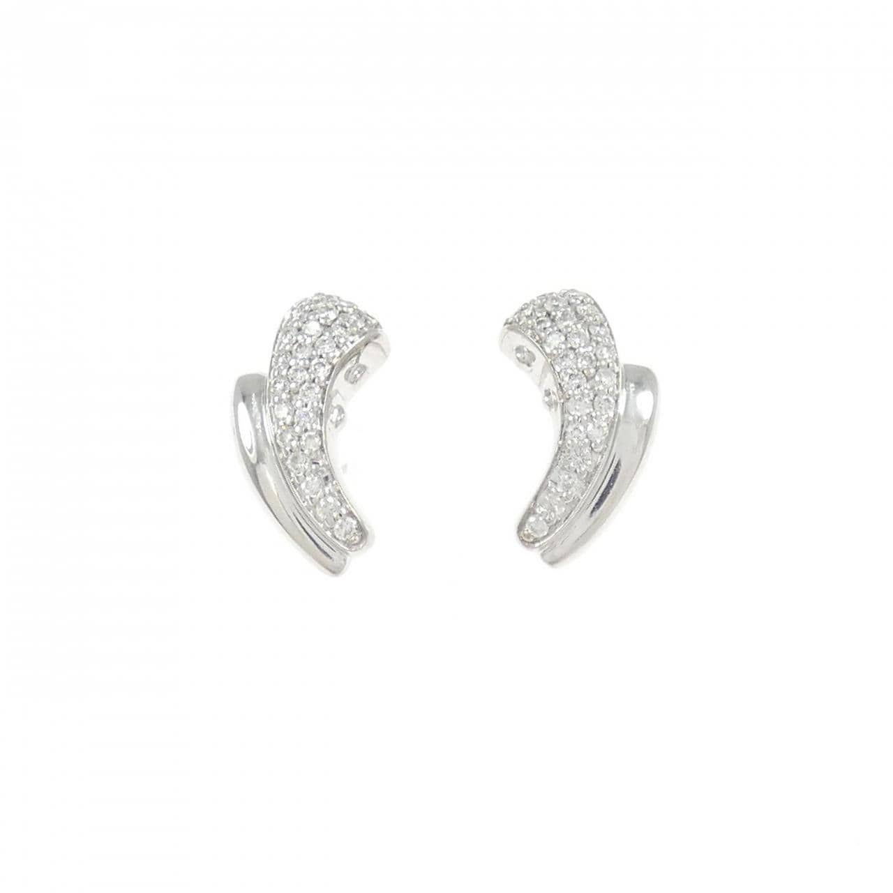 K18WG ダイヤモンド ピアス 0.18CT