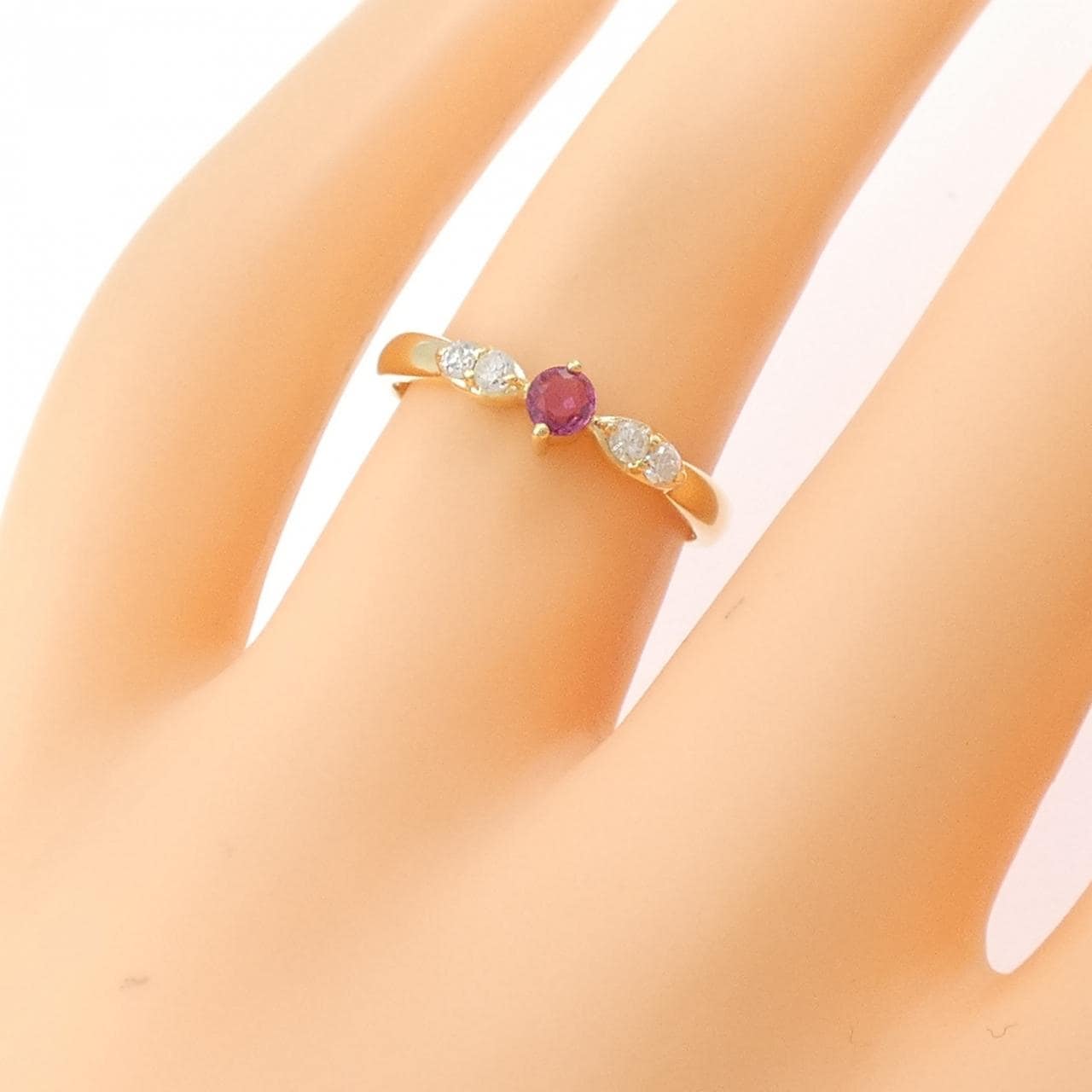 K18YG ルビー リング