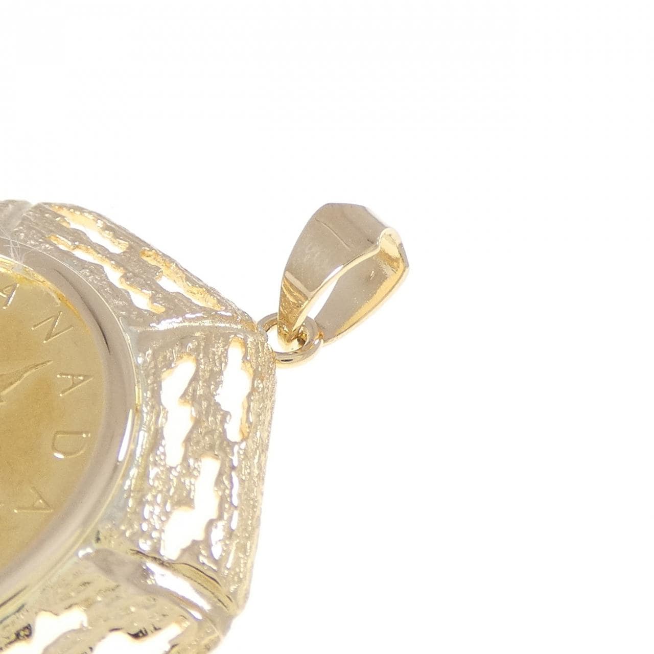 K18YG(枠) コイン ペンダント