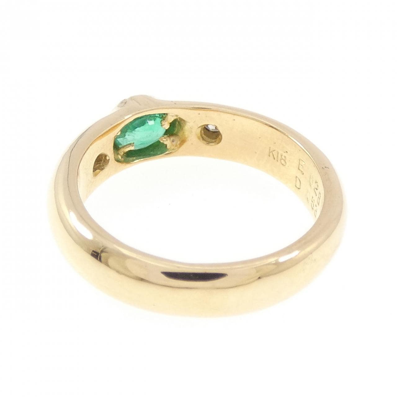 K18YG エメラルド リング 0.28CT