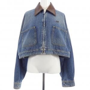 プラダ PRADA クロップド デニムジャケット トライアングルロゴ GFB327 SOOO 16PK デニムジャケット